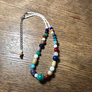 Large Confetti Culture Collection Glass Bead Handmade Necklace